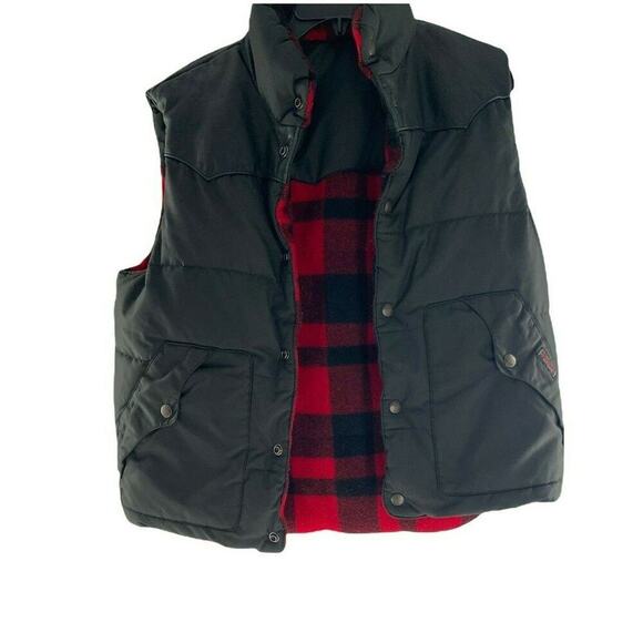Polo Ralph Lauren Vintage Puffer Vest Unisex L Full Zip Mock Reversible Flannel - Picture 6 of 10